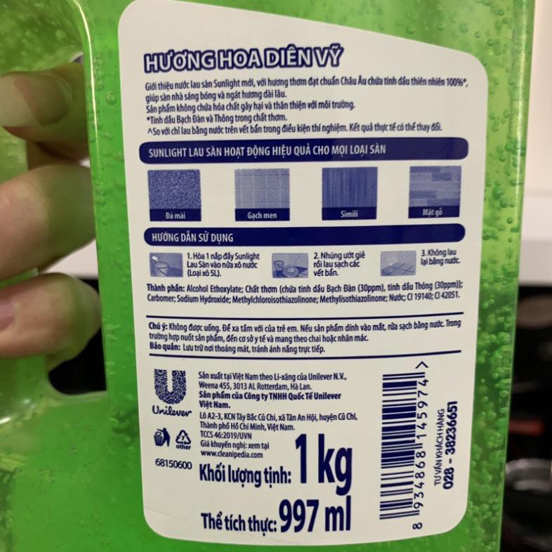 Sunlight Lau Sàn 1kg có 3 mầu