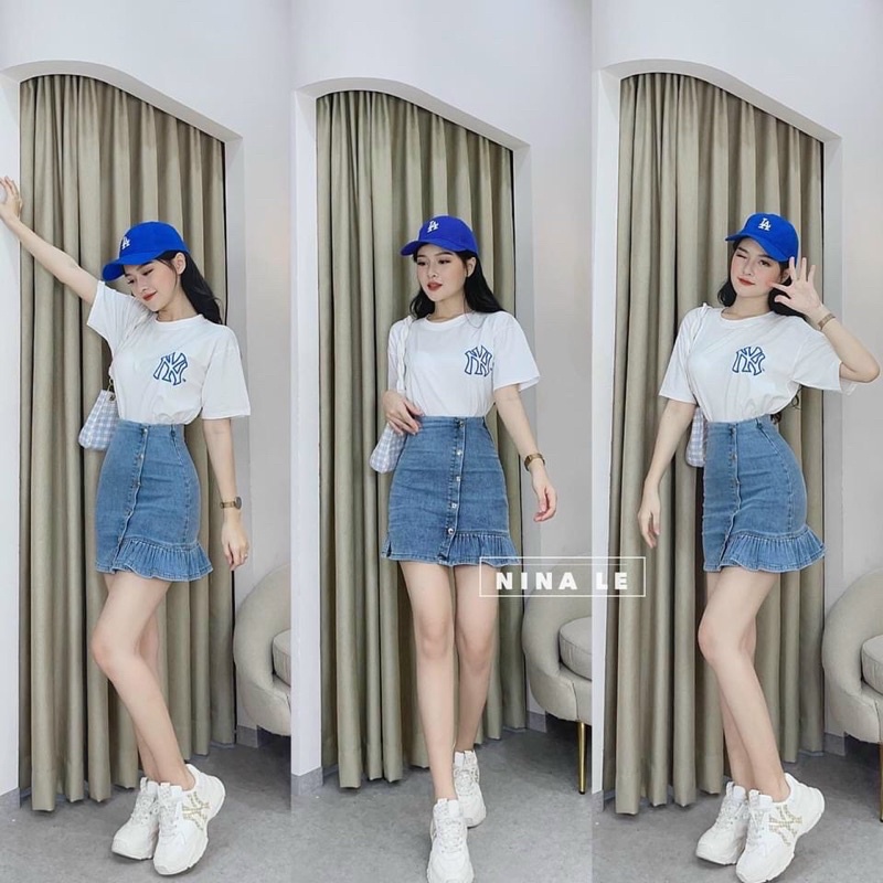 CHÂN VÁY JEANS ĐUÔI CÁ (KÈM VIDEO HÌNH THẬT) | BigBuy360 - bigbuy360.vn