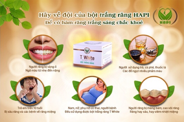 BỘT TRẮNG RĂNG " T White "