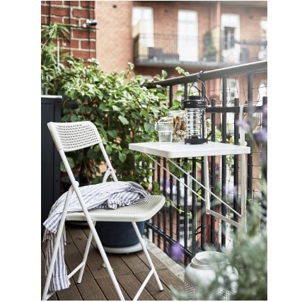 BÀN TREO BAN CÔNG TORPARÖ IKEA - TRẮNG 50 cm