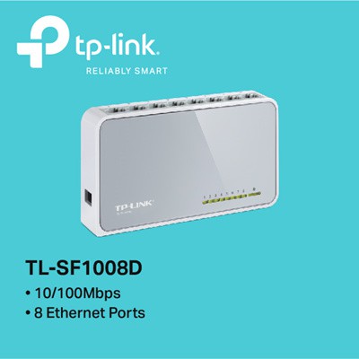 Switch chia mạng TPLINK 8 port SF1008D 10/100 (Hàng chính hãng) - BH 24 tháng