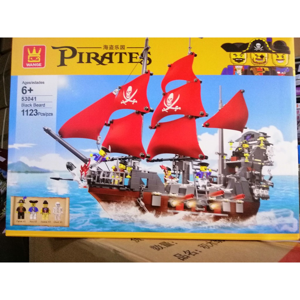 (CÓ SẴN) Lắp ráp 53041 Caribbean pirate black Beard Queen Anne Revenge ship Con Tàu Sự Trả Thù Của Nữ Hoàng Anne