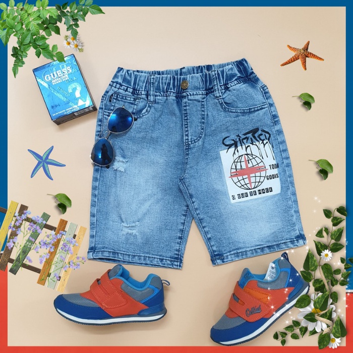 Quần Jean Bé Trai , Quần Bé Trai Size Đại 25kg-50kg Quần Lửng Chất Mịn Đẹp Co Giãn Mềm Mại.1531.2