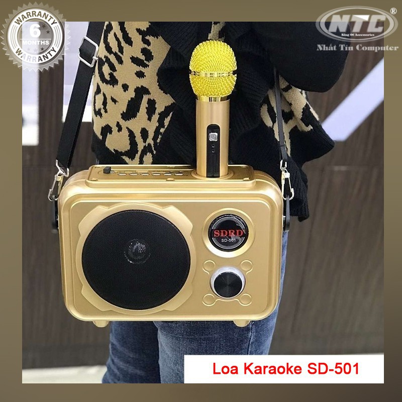 Loa karaoke xách tay kèm micro SDRD SD-501 công suất 14W  Xgia sàn