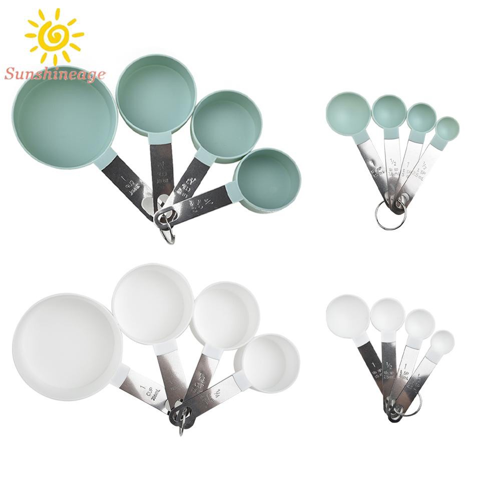 Set 8 Muỗng Đo Lường Bằng Thép Không Gỉ Tiện Dụng Cho Nhà Bếp