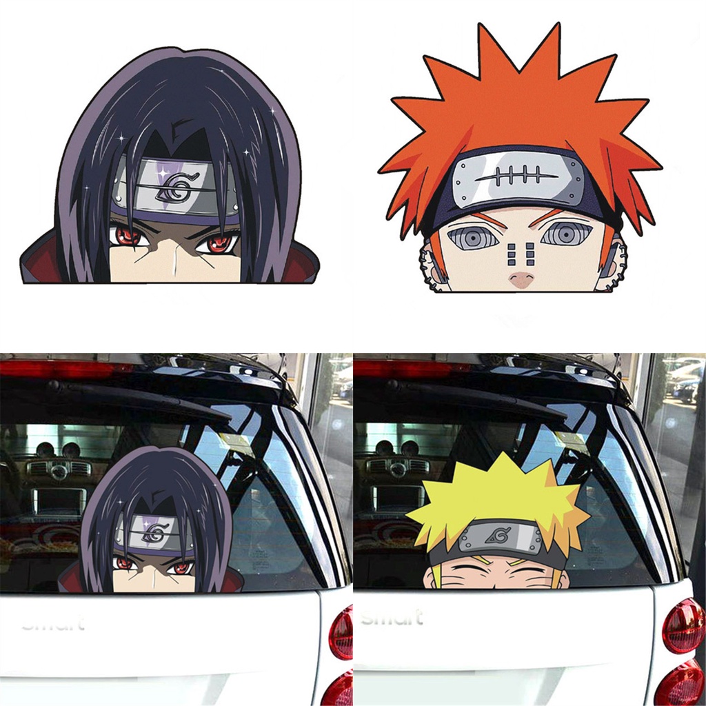 Miếng Dán Phản Quang Họa Tiết Naruto Ninja Sáng Tạo Trang Trí Xe Hơi/Mô Tô