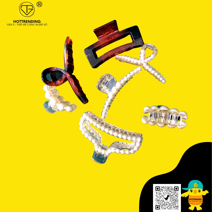 Kẹp tóc ngọc trai Hàn Quốc bắt trend