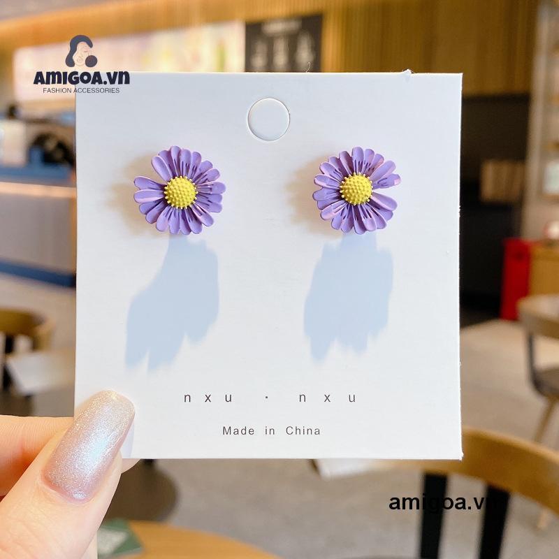 ✨✨Hoa tai bạc 925 hình hoa cúc nhỏ phong cách Hàn Quốc thời trang mùa hè dành cho nữ