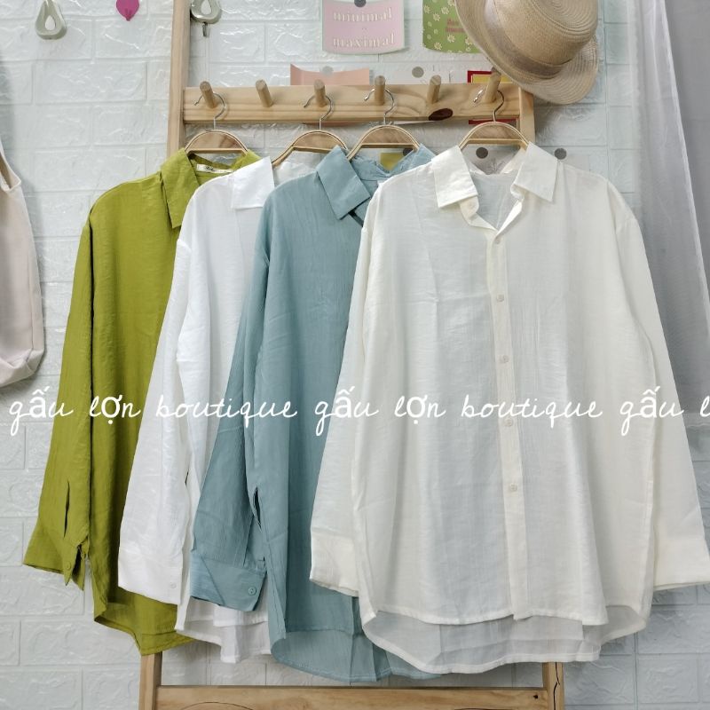 Áo sơ mi đũi dài tay phong cách hàn quốc