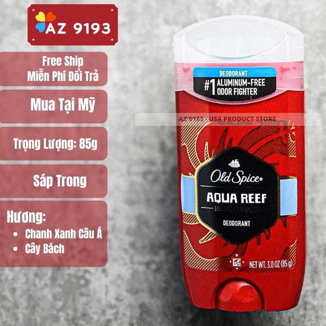 [Mua Tại Mỹ]  Lăn Khử Mùi Nam Old Spice  - Scent technology Sáp Trong, 85g - AZ9193