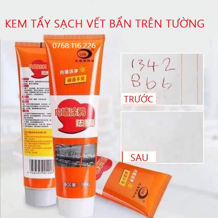 TUÝP KEM TẨY VẾT BẨN TRÊN TƯỜNG - TẶNG KÈM KHĂN LAU CHUYÊN DỤNG