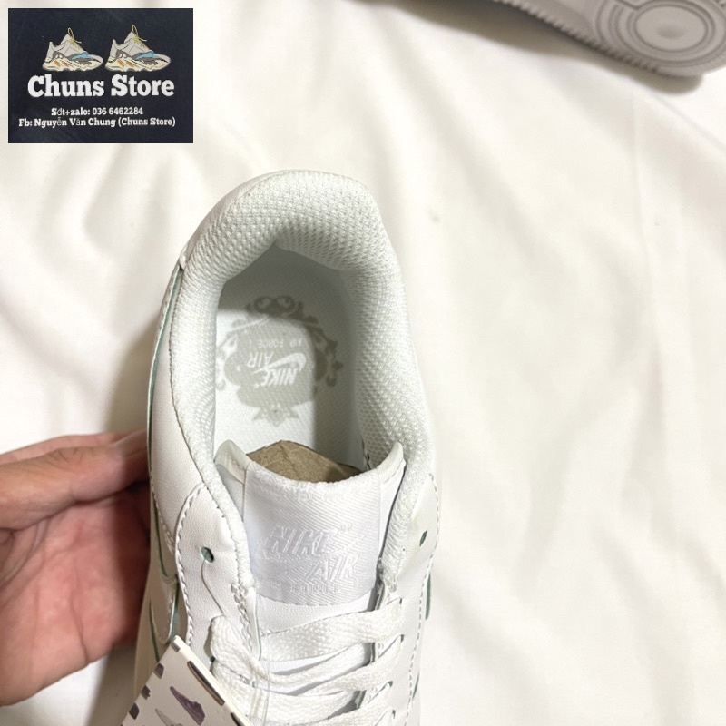 Giày AF1 trắng full classic cao cấp, giày Air force 1 trắng thể thao full box bảo vệ