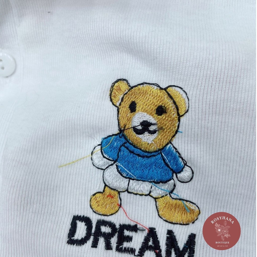 Váy Polo Cổ Bẻ Thêu Gấu Chất Liệu Bozip_ROSYHANA_CÓ ĐÁNG GIÁ VÀ VIDEO