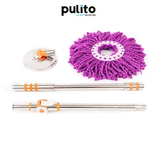 Bộ cây lau nhà bàn inox dạng tròn đa năng cao cấp LS-CLN-INCC - Pulitovn
