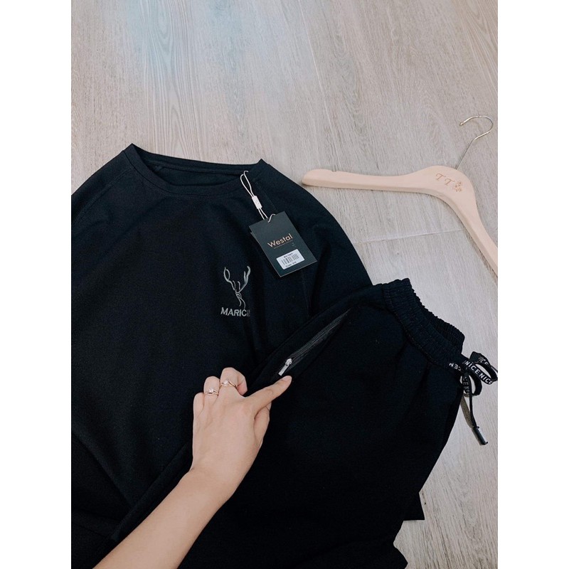 BỘ THỂ THAO NAM CHUI MÀU ĐEN THÊU HƯƠU MARICAN | BigBuy360 - bigbuy360.vn