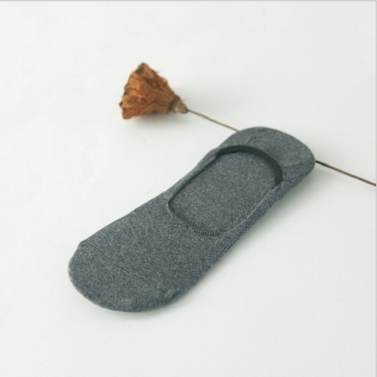 1 Đôi Vớ Thuyền Cotton Siêu Mỏng Màu Trơn Chống Trượt Cho Nam