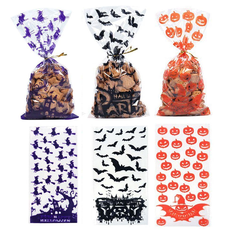 Bộ 50 Túi Đựng Kẹo Họa Tiết Phù Thủy Độc Đáo Cho Dịp Halloween