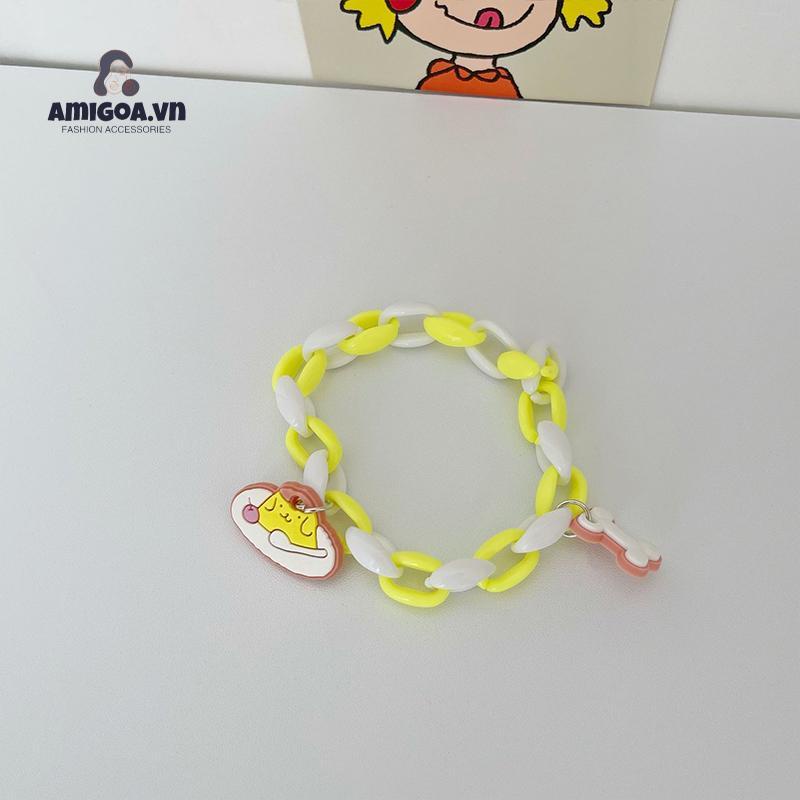 ✨✨Vòng Tay Màu Đen Họa Tiết Cún Hoạt Hình Dễ Thương Ngọt Ngào Phong Cách Harajuku Nhật Bản