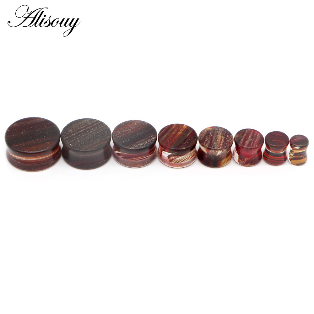 Alisouy Set 2 Khuyên Nong Tai Hình Hoa Thủy Tinh 6-20mm Cá Tính Cho Nam Và Nữ