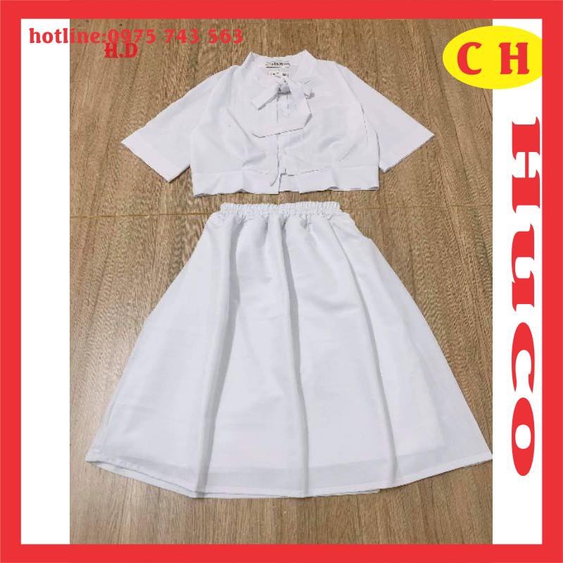 [RẺ VÔ ĐỊCH]sét đầm nữ🦋sét trang phục🦋sét váy áo croptop buộc nơ mix chân váy 2 lớp vintage dáng ulzzang freesize 🦋❤