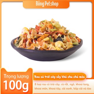 Rau củ sấy khô cho chó mèo - Rau củ trái cây khô trộn hạt cho chó mèo