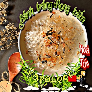 Bánh tráng trộn rong biển sấy tỏi Papacook ăn vặt Sài Gòn bánh tráng trộn Tây Ninh túi zip vệ sinh 70g