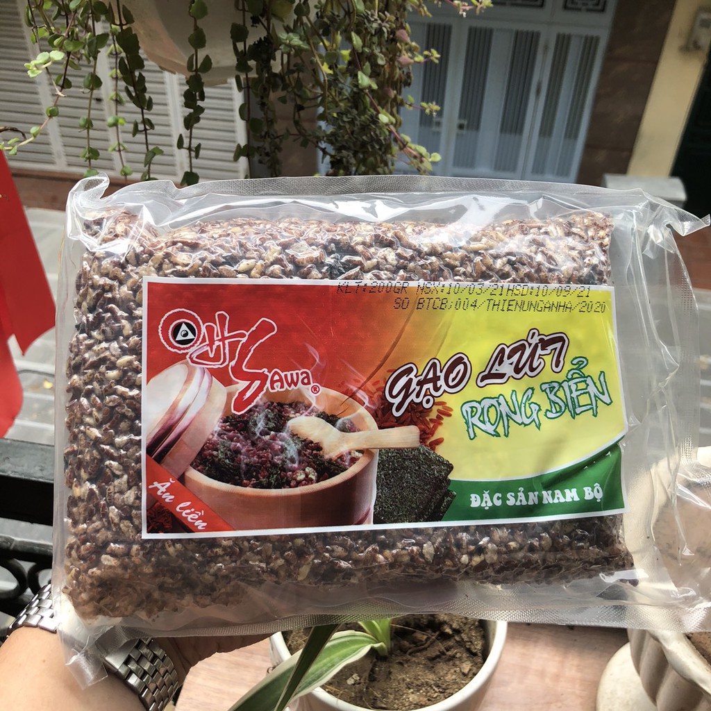 Gói 200G Cốm Gạo Lứt Rang Rong Biển Ăn Liền Ohsawa Thiên Ưng