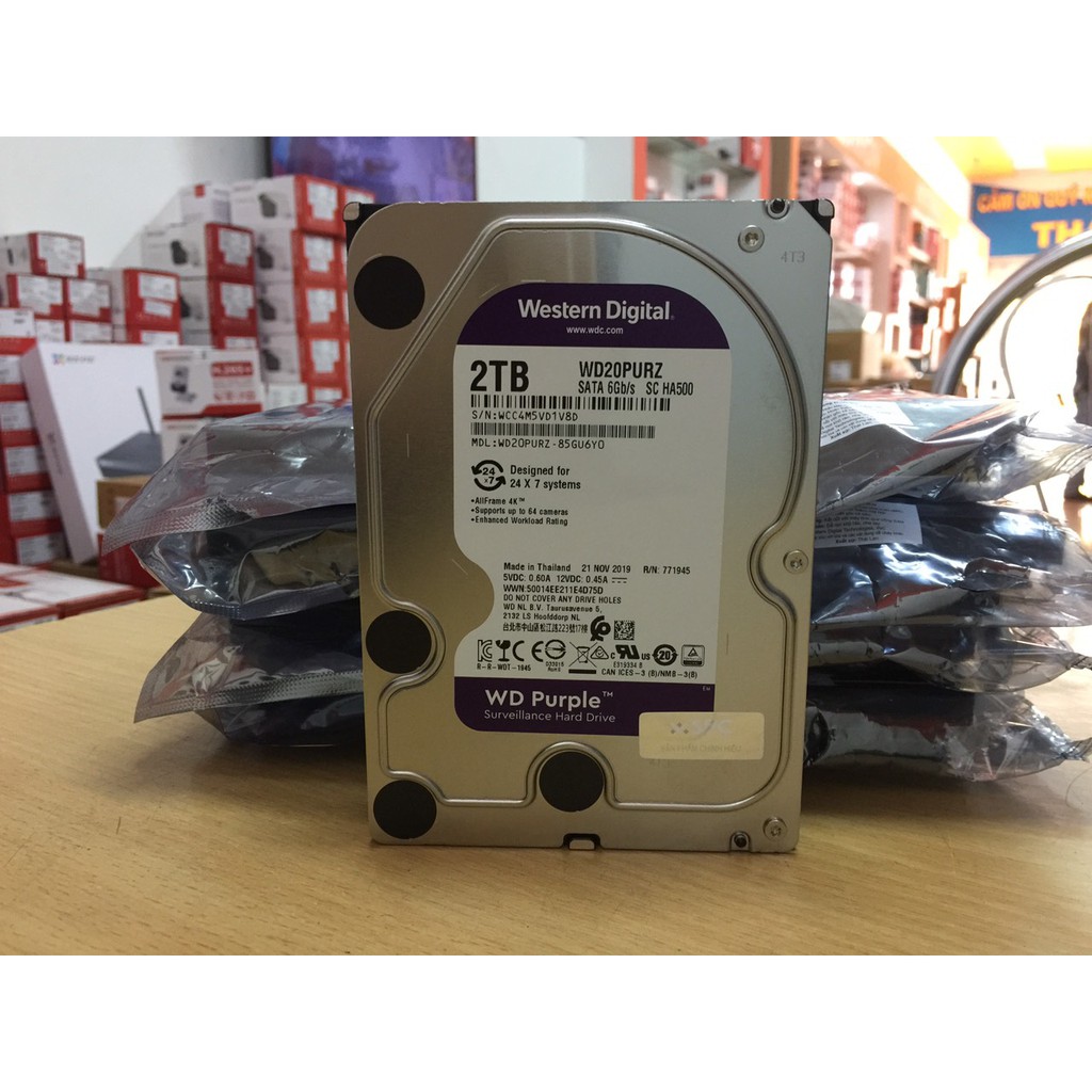 Ổ cứng Western Purple 2TB - WD20PURX - Chính hãng Full VAT