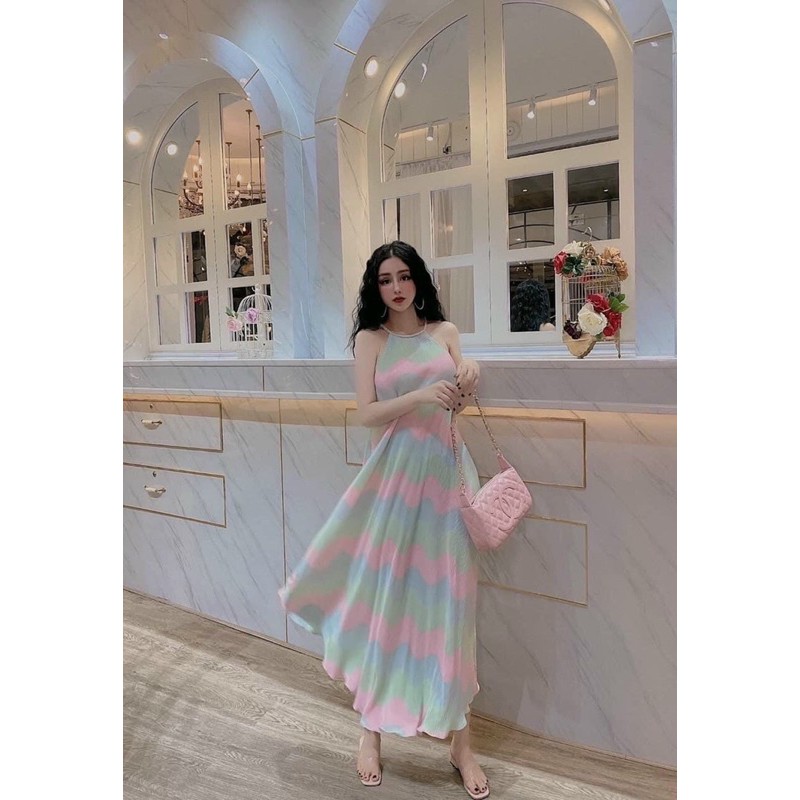 💥💯 Váy đầm dập ly cầu vồng hàng thiết kế cao cấp