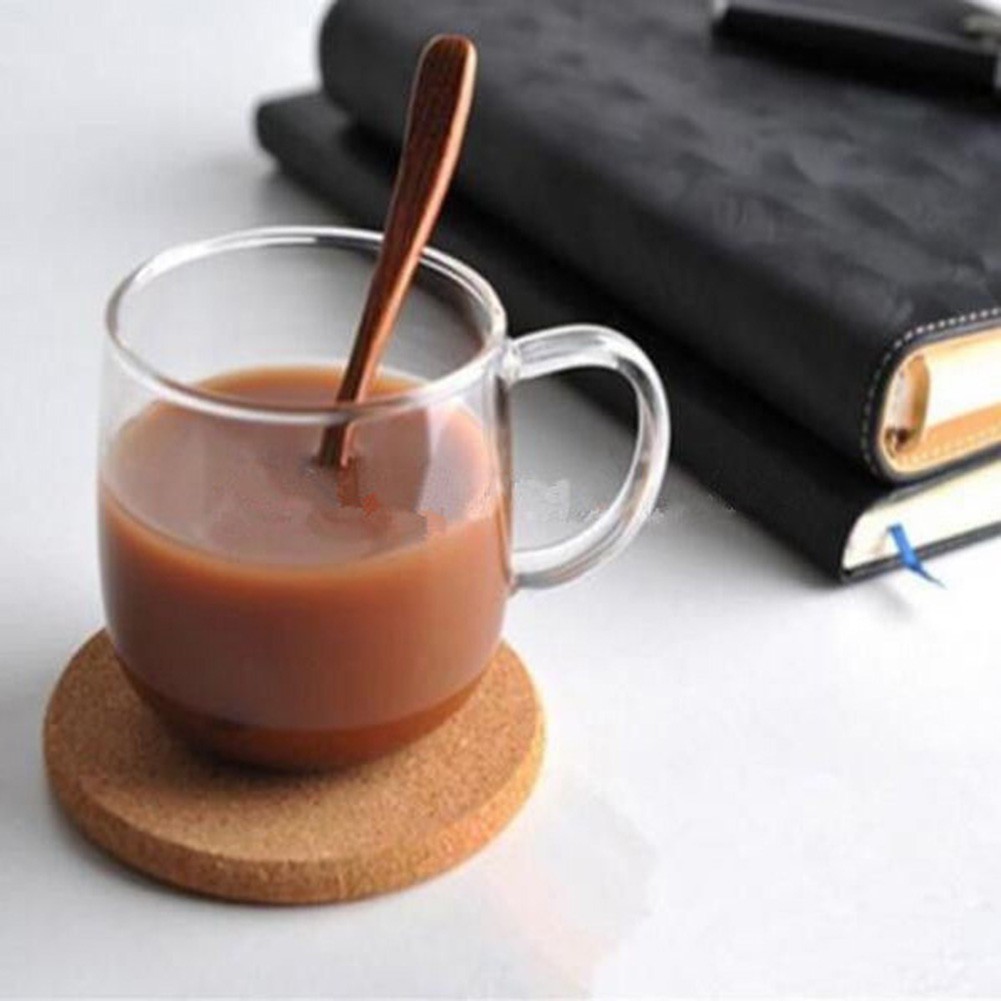 Bình Nước BK Kiểu Dáng Đơn Giản Hiện Đại✿Đế Lót Ly Hình Tròn Bằng Nút Bần Tiện Dụng