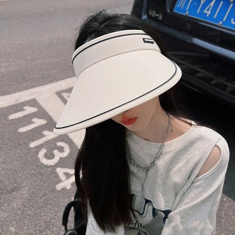 Nón Lưỡi Trai Nửa Đầu Vành Rộng Chống Tia UV Màu Trơn Thời Trang L2173