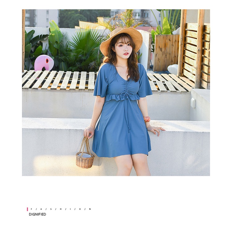Bikini bigsize Đồ Bơi Nữ 2021 Dạng Váy Có Mút Ngực Và Quần Kèm Theo Mẫu Mới 2022 (820601-K2A5)