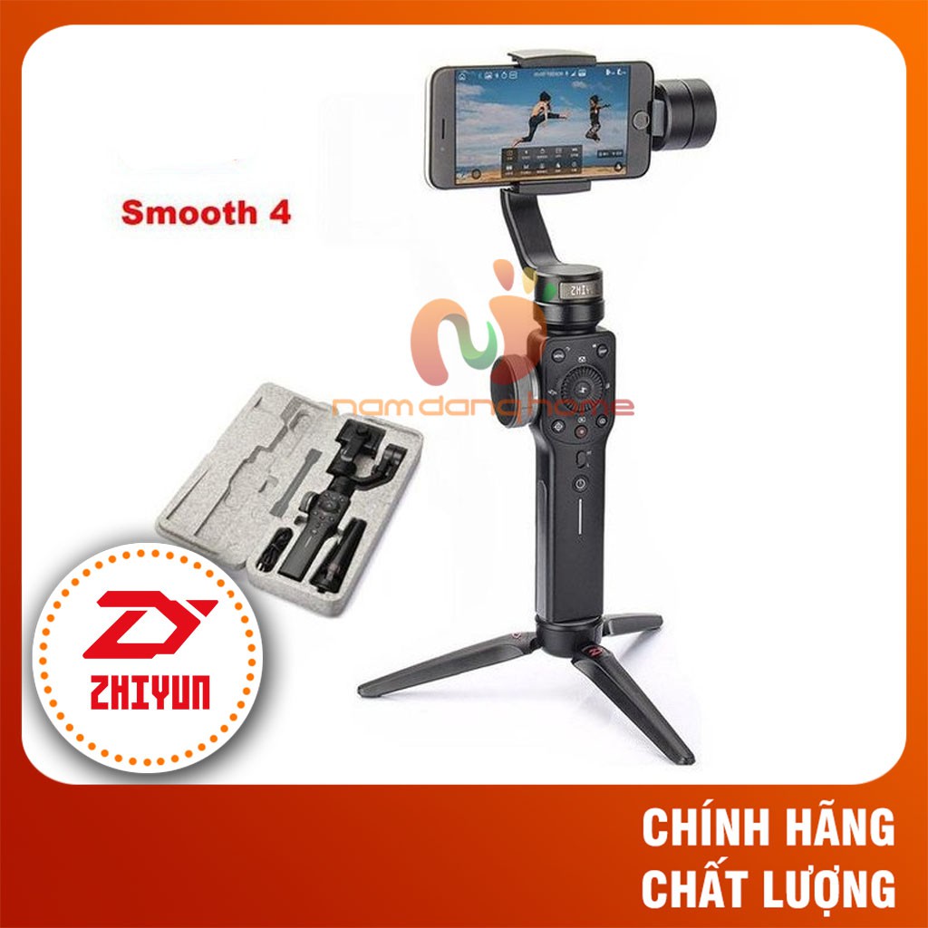 Tay cầm chống rung Zhiyun Smooth 4 - gimbal chống rung 3 trục dành cho điện thoại