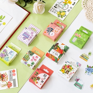 Bộ 50 sticker Hoa cổ điển trang trí sổ tay bullet journal M564