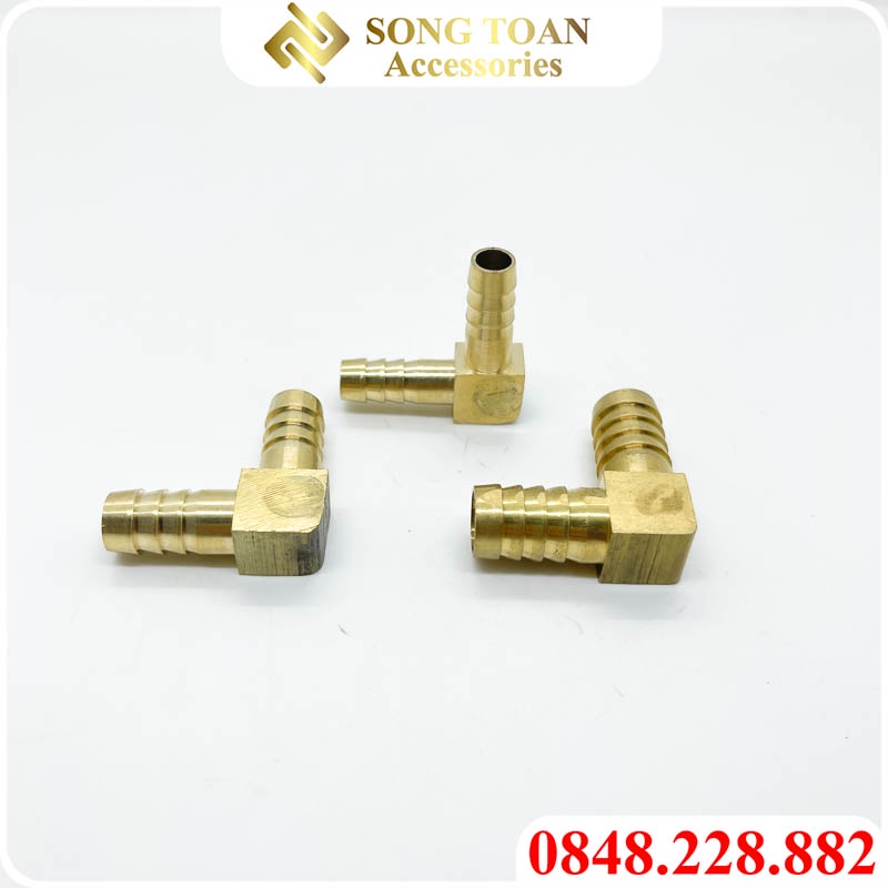 Co Nối Ống & Cong 90 Độ Gài Ống - Bằng Đồng Thau Cắm Lòng Trong Bằng Đuôi Chuột Dùng Cho Ống Mềm PU