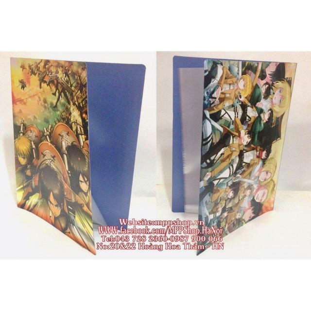 Kẹp đựng bài kiểm tra để ảnh attacktitan 30 lá đựng được 60 ảnh bài