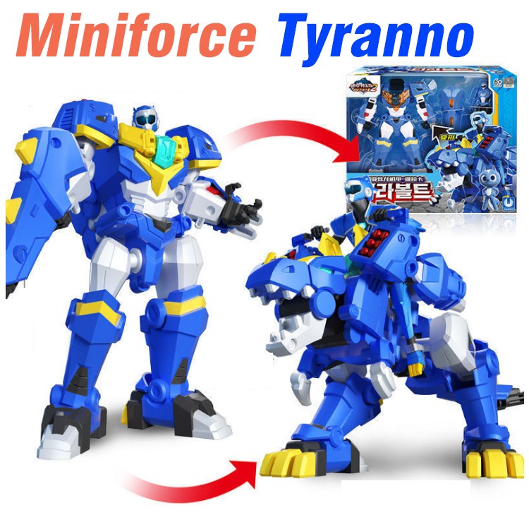 Mô Hình lắp ráp Miniforce Robot Siêu Khủng Long Tyranno Sấm Sét Cùng Siêu Nhân Volt Tố