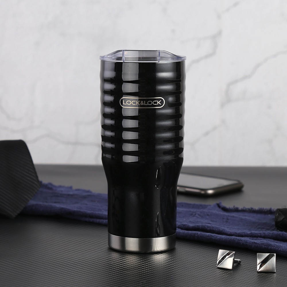 Bình giữ nhiệt Lock&Lock Wave Tumbler - 500ml, màu đen [LHC4147BLK]