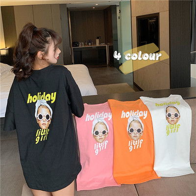 SUXI Áo Thun Form Rộng In Họa Tiết Nhiều Màu Sắc Cho Nữ