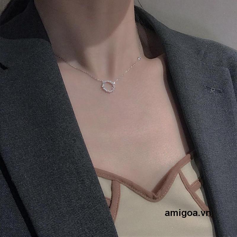 ✨✨Dây chuyền mặt tròn đính đá phong cách Hàn Quốc