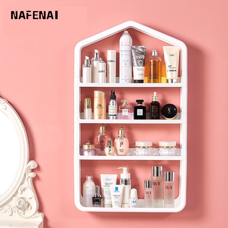Giá đựng đồ NAFENA cho nhà vệ sinh treo tường không đục lỗ