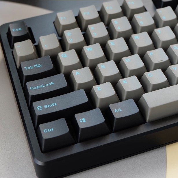 Keycap Graphite Green màu xanh than chì | Cấu hình OEM PBT Keycaps 123 phím phù hợp với bàn phím cơ 64/84/104