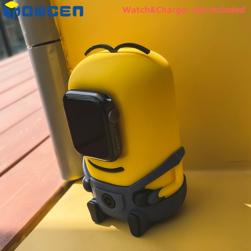 Giá Đỡ Sạc 3C Thiết Kế Hình Minions Cho Đồng Hồ Để Bàn Hộp Kính Và Dây Đeo Nhựa.