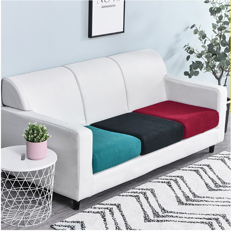 Vỏ Bọc Đệm Ghế Sofa Co Giãn Màu Trơn Trang Trí Nhà Cửa