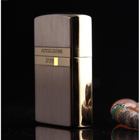 BẬT LỬA QUẸT Z.P CAO CẤP 19HK BRASS VIỀN BẠC,VÀNG SANG TRỌNG (TẶNG KÈM PHỤ KIÊN CHO BẬT LỬA)