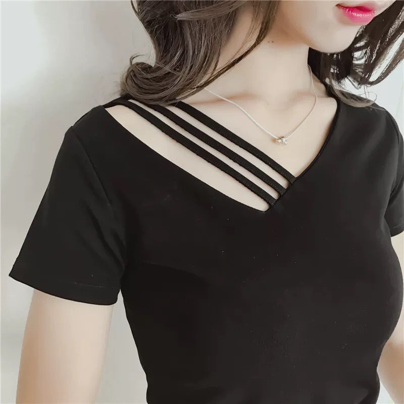 ÁO PHÔNG NỮ CỔ TIM CHẤT COTTON KIỂU DÁNG SANG CHẢNH