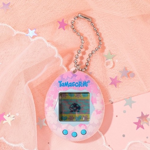 Bandai x Đồng Hồ Đeo Tay Tamagotchi Họa Tiết Hoa Anh Đào Tím Hồng Xinh Xắn