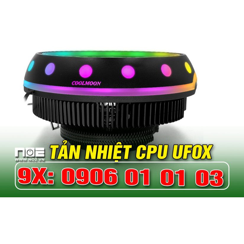 QUẠT TẢN NHIỆT CPU COOLMOON UFOX LED RGB  Loại Nhỏ