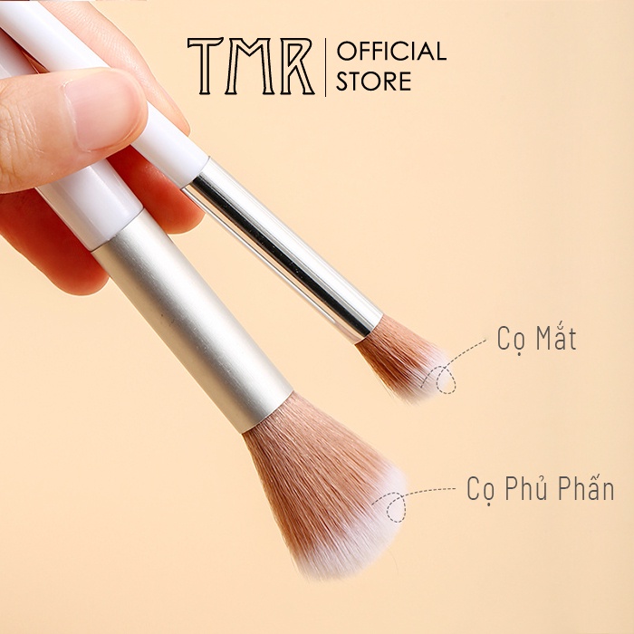 Cọ Trang Điểm TMR Mini đánh mắt và má, nhỏ gọn có thể bỏ túi