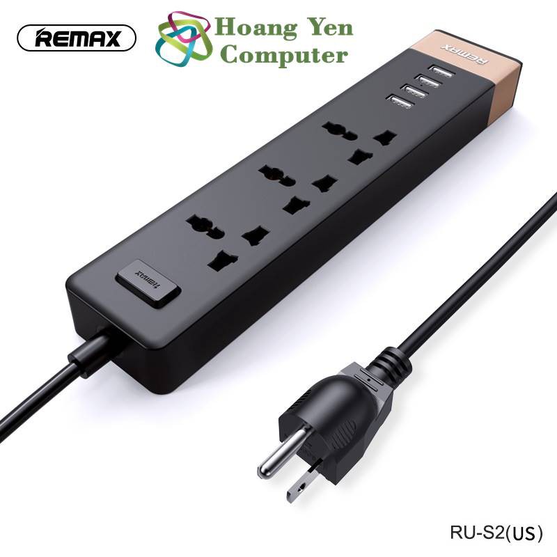 Ổ Cắm Điện Remax RU-S2 Kiêm Cốc Sạc 4 cổng USB - BH 6 tháng